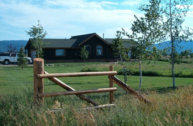 ¡Casa de troncos moderna con vistas a los Tetons!