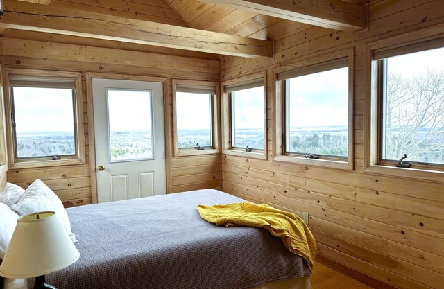Off grid, overlooking Penobscot Bay with a view for as far as you can see