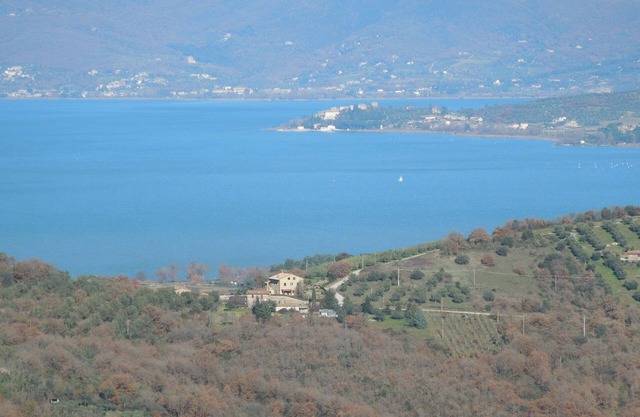 Panicale - Apartamento en antigua casa de campo, campo tranquilo, piscina, vistas al lago.