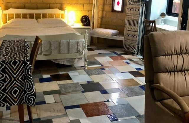 Pet friendly covered courtyard with private studio