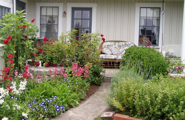 Jardín privado en el distrito de preservación histórica de Mendocino