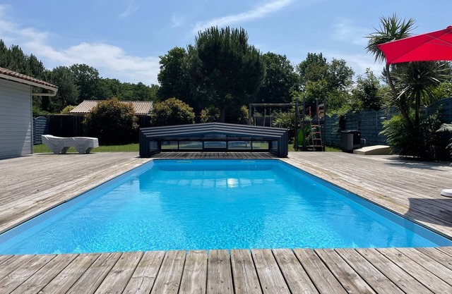 Cerca de soulac / sea house 16 personas, piscina cubierta climatizada 28 °, jacuzzi, sauna