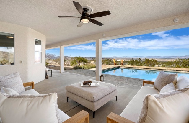 Modern poolside retreat, walking distance to JTNP, 360 degree panoramic bliss.