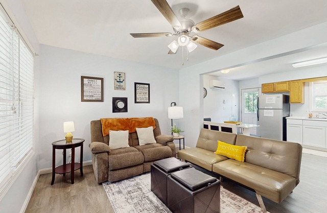 Quaint dog-friendly retreat near the lake w/ wood stove, gas grill, & large yard