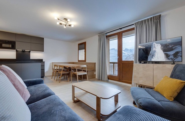 Apartamento renovado 5 pers, Tignes le Lac, balcón, parking, a pie de pistas
