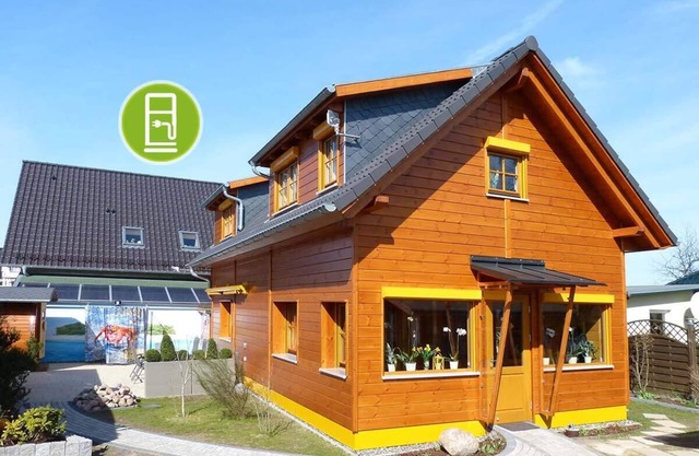Rügen Casa de Madera - 5 estrellas de lujo Villa con Boddenblick u. Barril-sauna