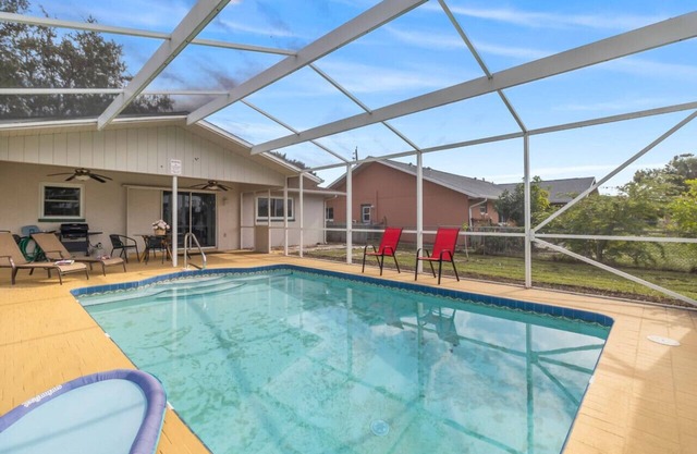Secret Oasis canal front and heated pool