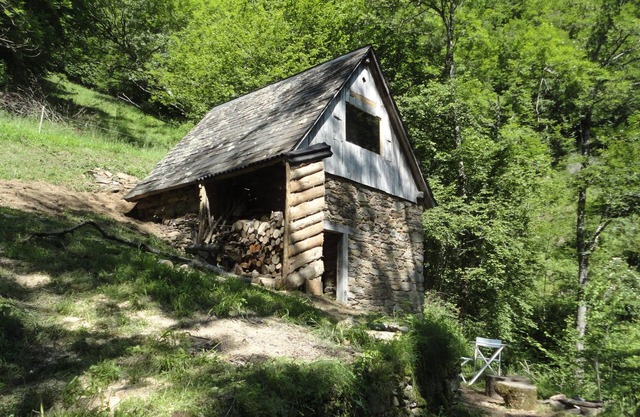 El granero del pastor en los Pirineos franceses