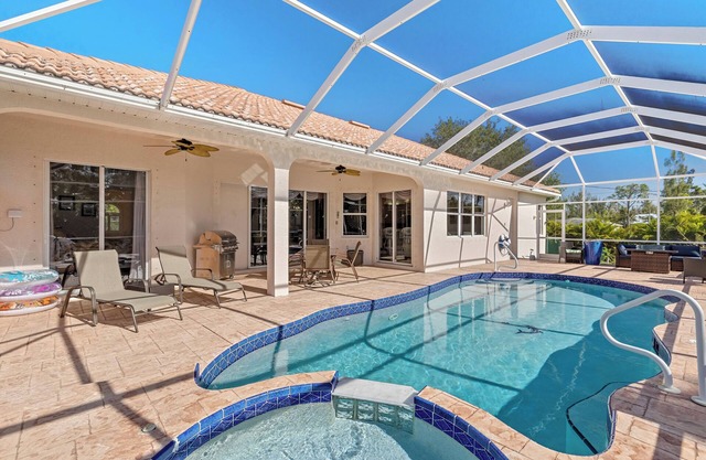 Spacious 3-Bedroom Bokeelia Oasis w/ Large Saltwater Pool & Outdoor Fire Pit