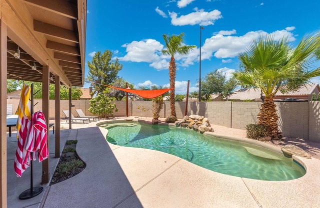 Spacious 4-bedroom house in tranquil Gilbert with game room and pool!