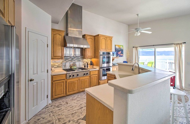Spacious Lakeport Home w/ Dock & Mtn Views!