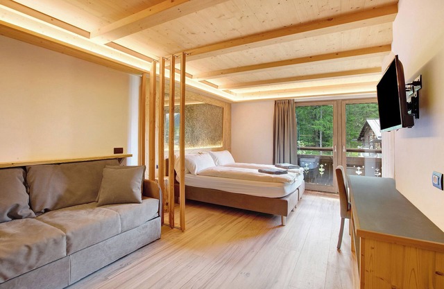 Apartamento estudio 'Agriturismo Bosco D'oro 4' con vistas a la montaña, jardín compartido y Wi-Fi