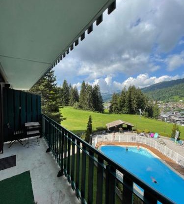 Studio ski aux pieds vue superbe sur les pistes