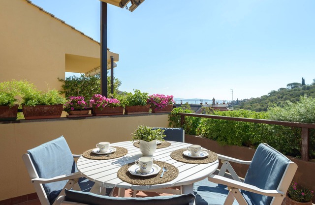 Porto Ercole - Terraza con vistas al mar