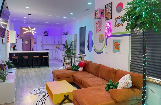 The Neon Nest: Retro Chic 4BR Home in Cooper Young