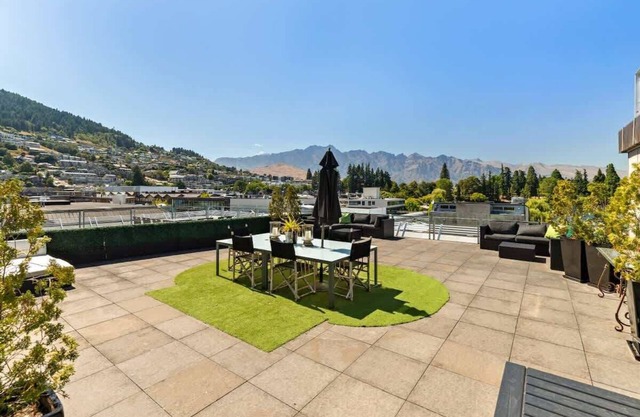 Sun-splashed outdoor living on Queenstown’s largest private scenic balcony
