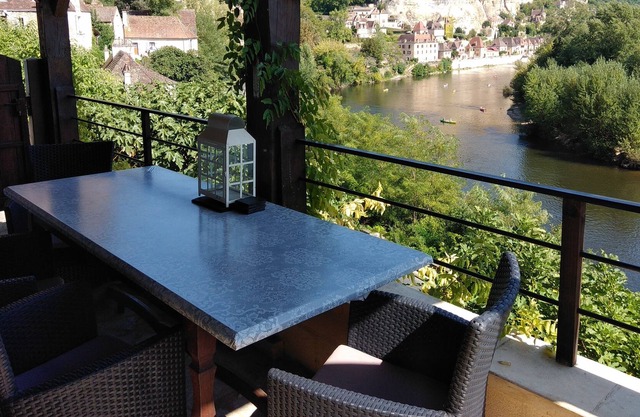 Traditional Stone house with wonderful village and river views.