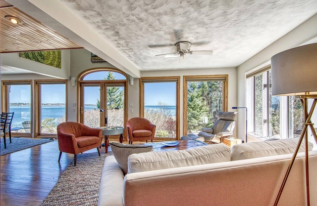 Stylish Oceanfront Home w/ Stunning Views Close to Acadia's Schoodic Peninsula!