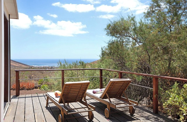 Casa de vacaciones 'Ecolodge Finca Chafariz' con vistas al mar, piscina, jardín y Wi-Fi