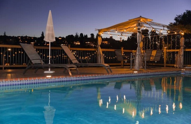 View of Mountain & Private Entrance & Pool Silicon Valley Stanford University