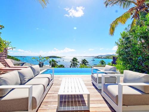 Villa de rêve avec piscine privée, clim et Wi-Fi à Saint-Martin - FR-1-734-56