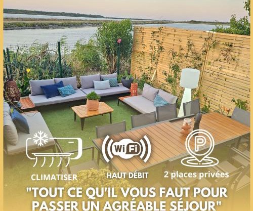 Villa Familiale avec Vue Lagune Nature Plage à Pied Clim Parking Prive