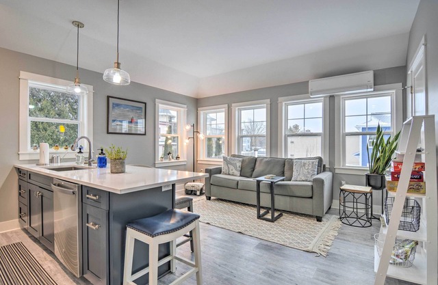 Walk to Dtwn: Charlevoix Townhome w/ Fireplace