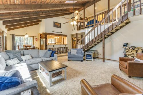 Walk to Lake and Trails Angel Fire Home with Deck!