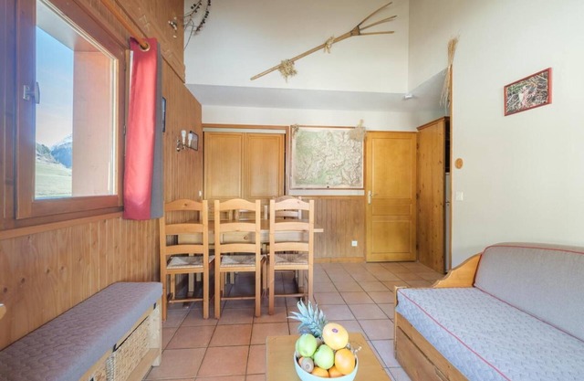 Wifi, 50m de los comercios, sauna, balcón, parking, tv, local para esquís, 32m², Val Cenis