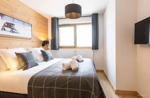 Wifi, vista montaña, piscina, sauna, hammam, balcón, parking, local para esquís, 62-80m², Montalbert