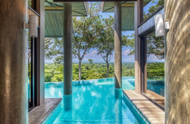 Maravillosa casa para perros rodeada de naturaleza con vistas al océano y piscina privada