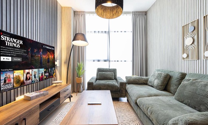 Sharjah Apartamento | شقة رائعة بغرفة نوم واحدة وصالة في الممشى - The Sapphire