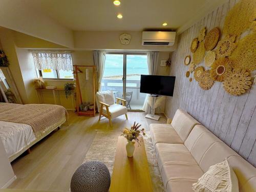 Kin Apartamento | 新築!オーシャンフロント! ビーチ0分! 万座毛15分, JUNGLIA 40分, SOU Resort YAKA