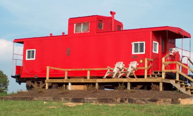 Fancy Gap Cabina | # 042 - Auténticos ferrocarril cabooses Y Depot junto a la Blue Ridge Parkway