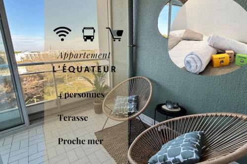 Le Couchant Apartamento | 044 - L' Equateur Studio Cabine 4pers - 150m Plage