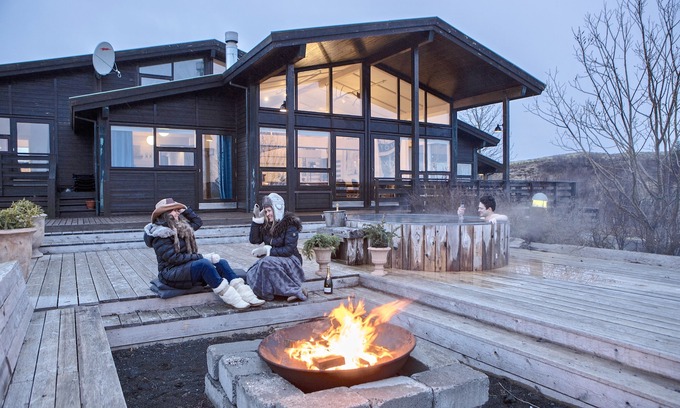 Selfoss Cabina | Lodge de lujo con bañera de hidromasaje, spa, sauna, gimnasio y sala de juegos