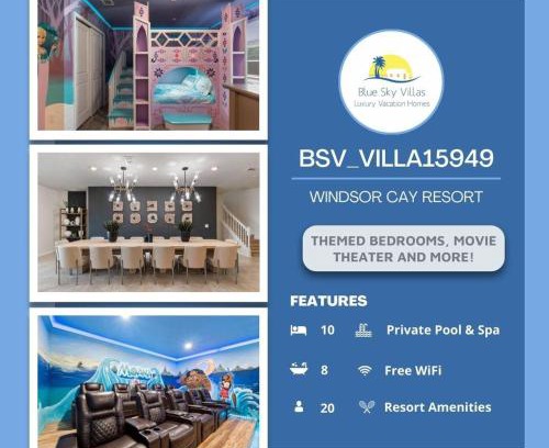 Four Corners Casa | 10 BR Home, Themed Rooms, Private Pool, in New Windsor Cay Resort