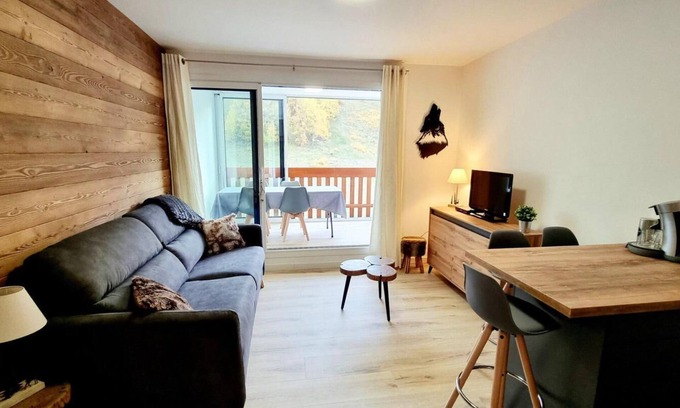 Le Devoluy Apartamento | 200m del centro estación, 2.o piso, parking, tv, local para esquís, 27m², La Joue du Loup