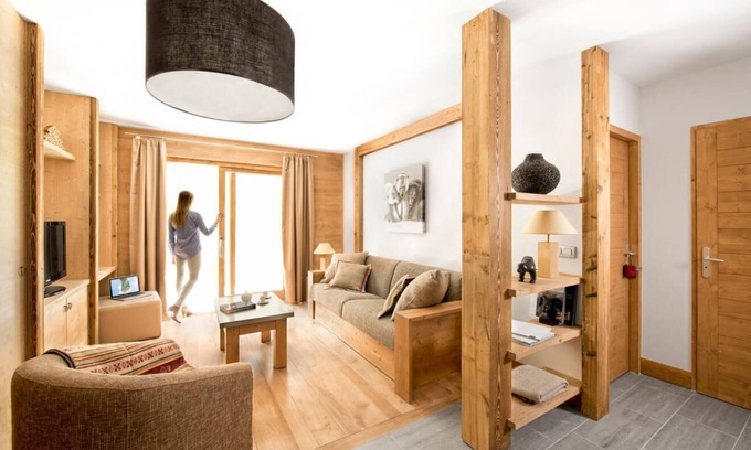 Les Brevieres Apartamento | 150m del centro estación, fitness, piscina, sauna, hammam, balcón, tv, 80m², Tignes