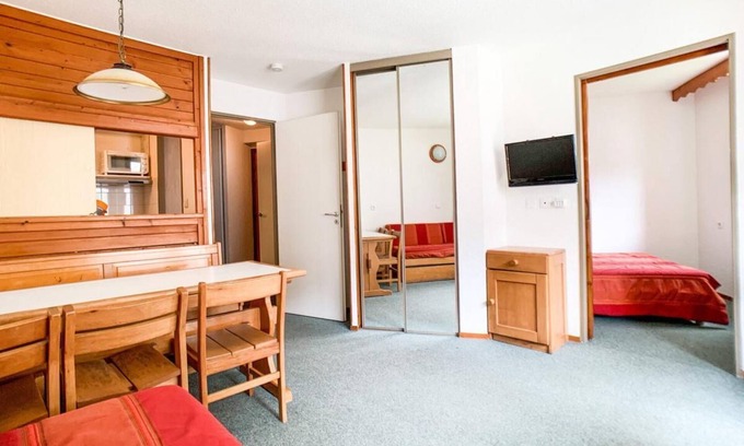 Tignes Apartamento | A 100m de las pistas de esquí, 2.o piso, balcón, tv, local para esquís, 34m², Tignes