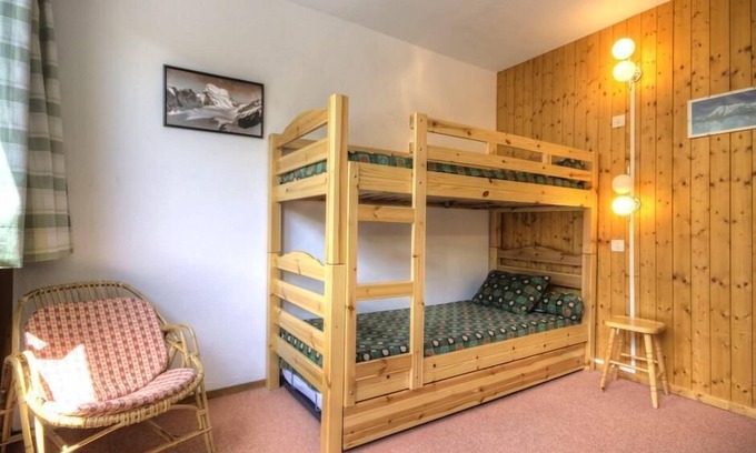 Plagne Centre Apartamento | 300m del centro estación, 3.o piso, tv, local para esquís, 53m², La Plagne