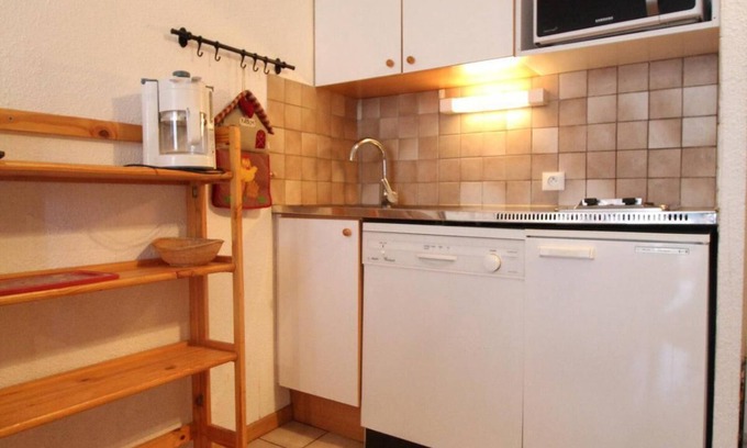 Lanslevillard Apartamento | A 10m de las pistas de esquí, 1.o piso, tv, local para esquís, 22m², Val Cenis