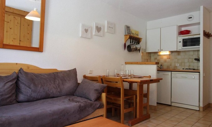 Lanslevillard Apartamento | 2.o piso, balcón, local para esquís, 25m², Val Cenis