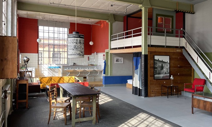 Neulindenau Apartamento | 116 m² gran loft en el estilo industrial, en el medio de la fábrica de algodón Leipzig
