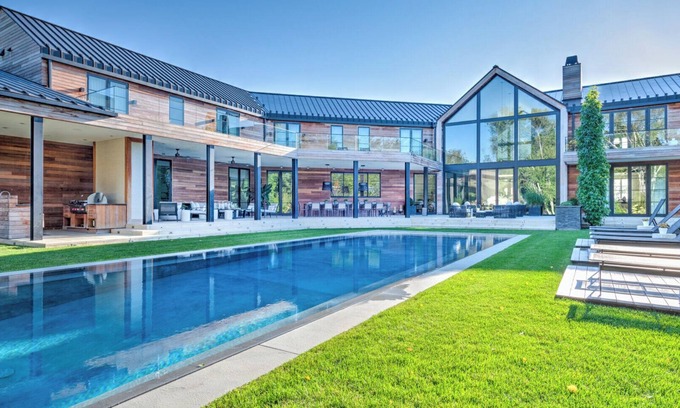 Water Mill Casa | 12,000 sq ft of Luxury, Modern Design, Full Gym, Indoor and Outdoor Dining...