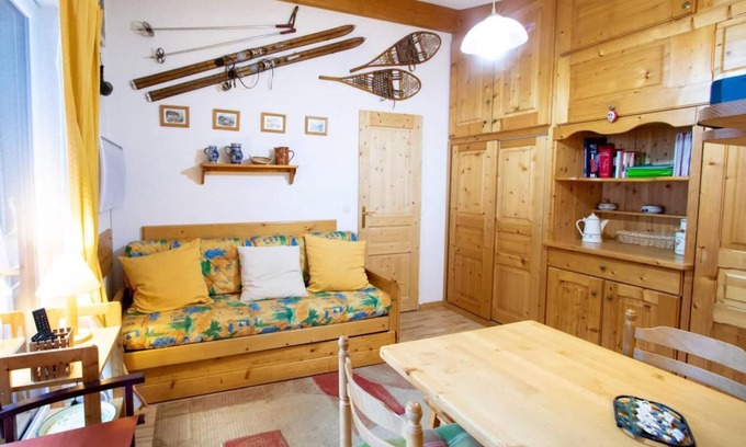 Villarodin-Bourget Apartamento | 130m from ski slopes, 4th floor, balcony, parking, tv, ski locker, 35m², La Norma