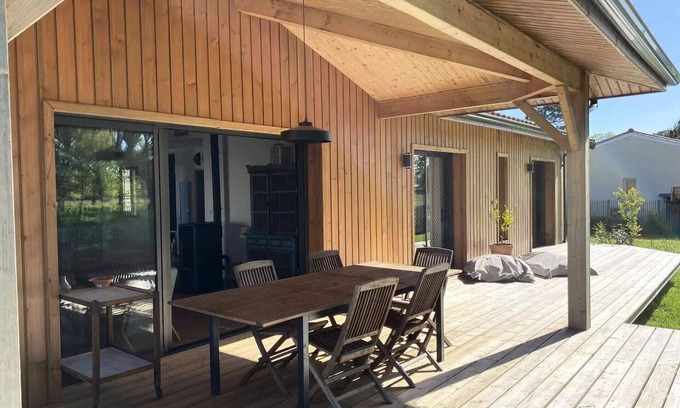 Hourtin Villa | 143 - charming neues Holzrahmenhaus für 8 Personen