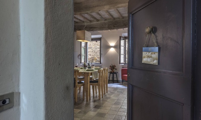 San Quirico d'Orcia Apartamento | Apartamento del siglo XVI construido para recibir a los viajeros: hoy un lugar de relajación