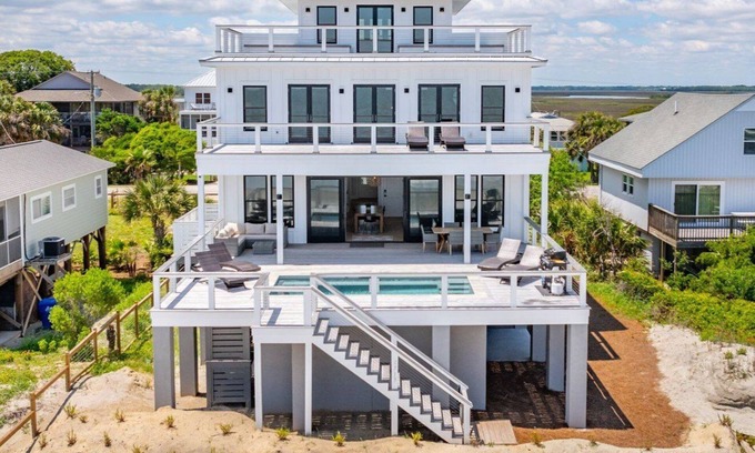 Folly Beach Casa | 1713 East Ashley! Luxurious Home, Private Oceanfront Pool