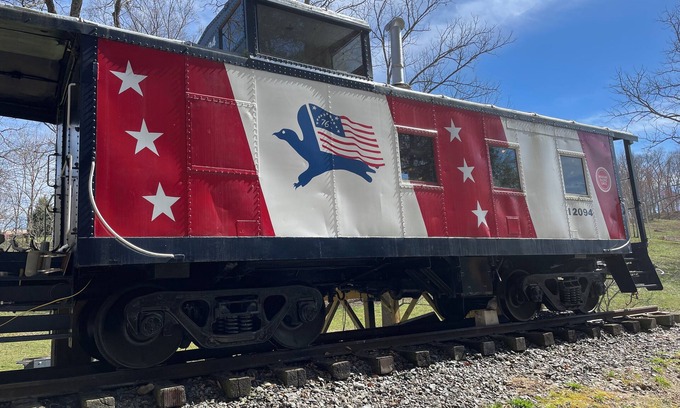 Clyde Complejo | 1950's themed couples caboose on a bison ranch. Pet-Friendly!